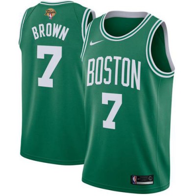 Nike Boston Celtics #7 Jaylen Brown Green Youth 2022 NBA Finals Swingman Icon Edition Jersey